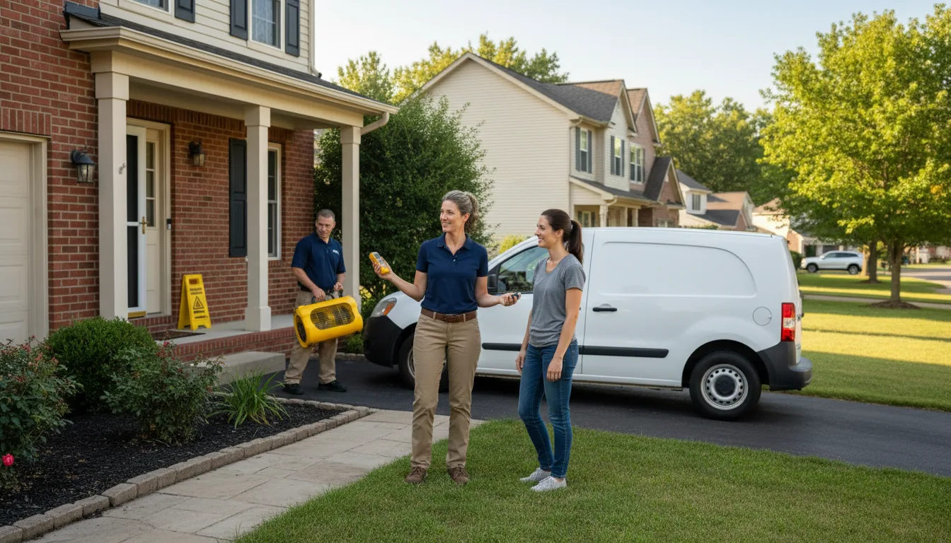 Residential water damage restoration in Vaiden, MS
